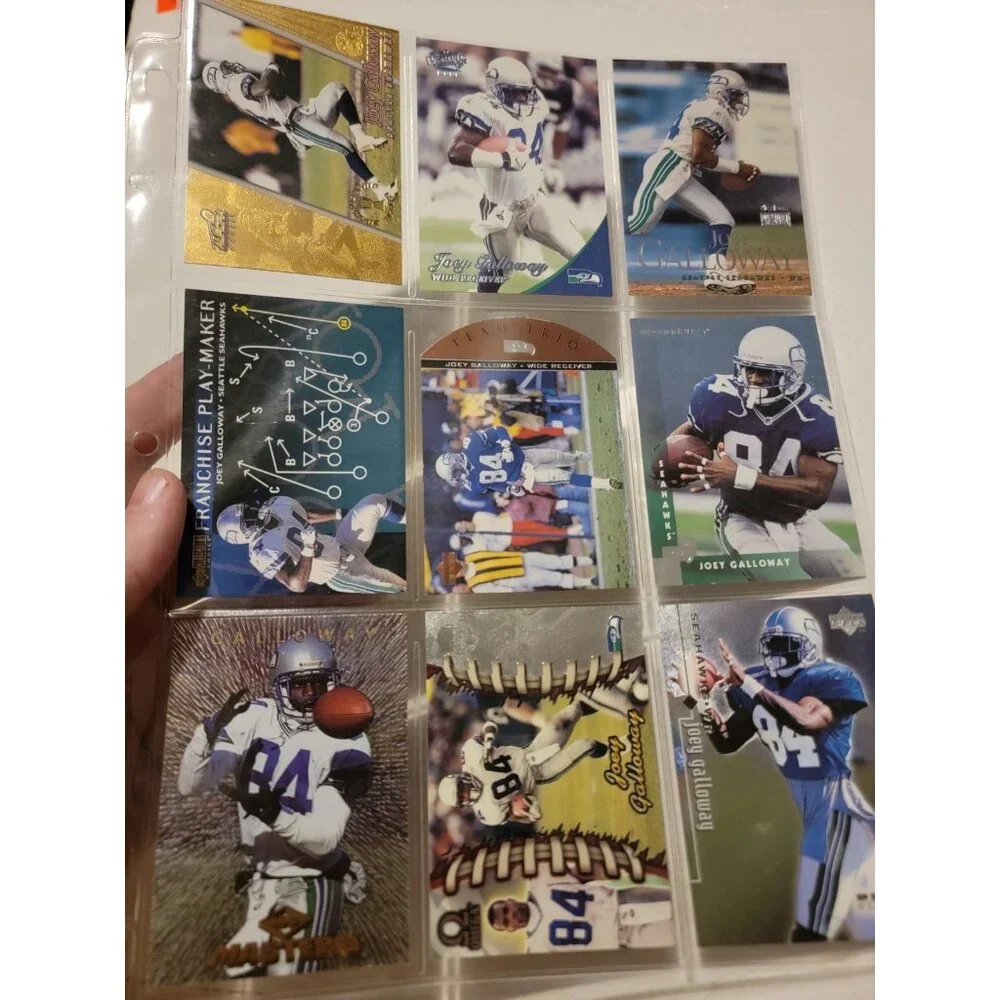 9 NFL Football Trading Cards Joey Galloway Seattle Seahawks Upper Deck